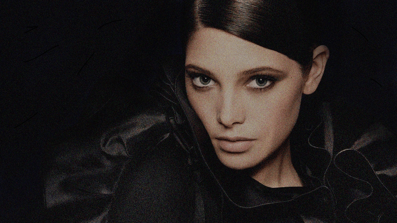 Close crop of a fashion model profile